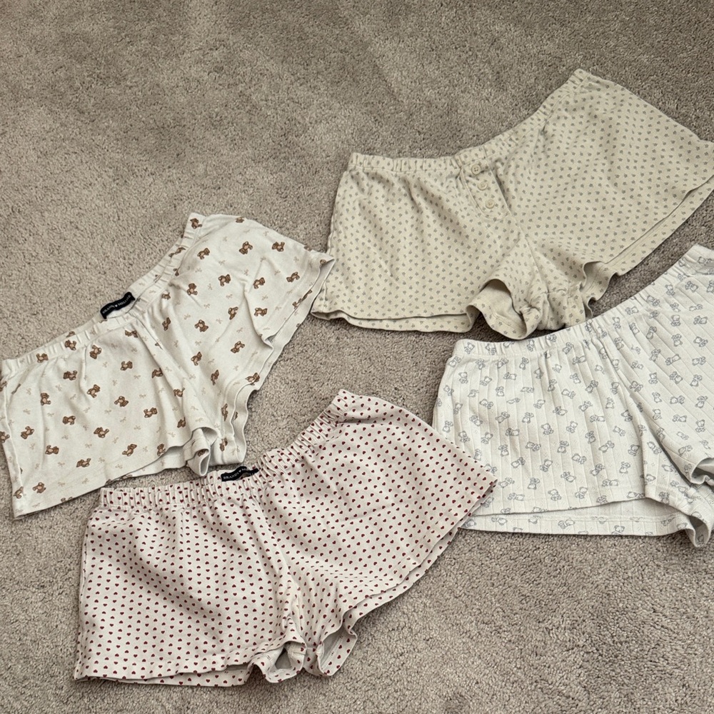 Brandy Melville Set of 4 Printed Lounge Shorts